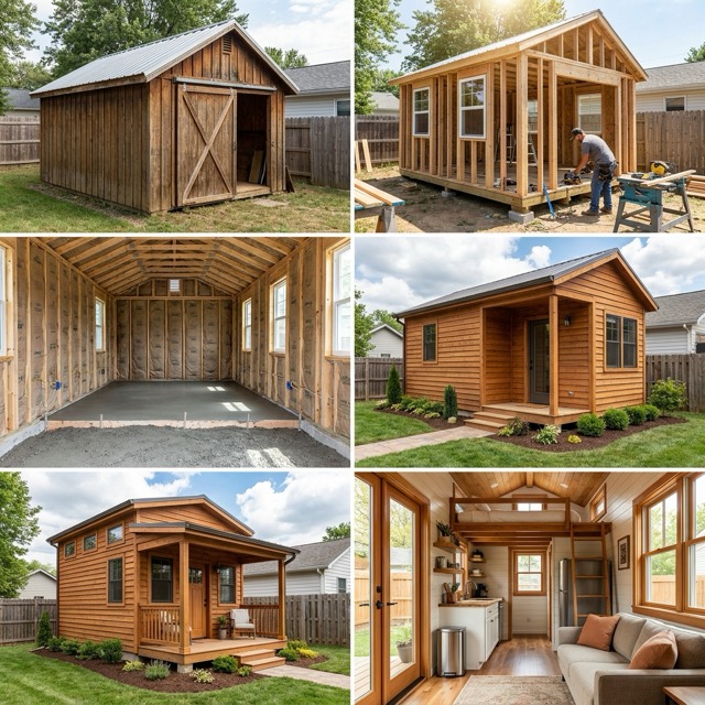 shed to house conversion process Florida - step by step