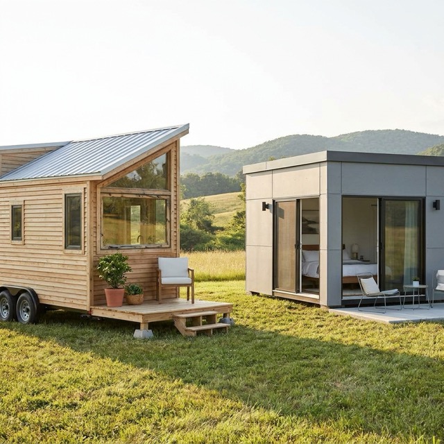 tiny home builder comparison Florida - custom vs modular