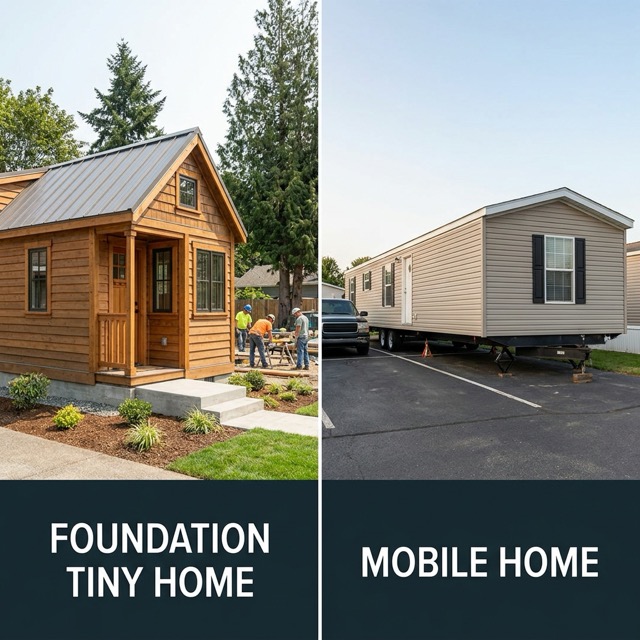 foundation tiny home vs mobile - cost timeline comparison